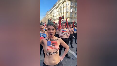 "Epidemic of Fascism" - FEMEN movement action held in Paris