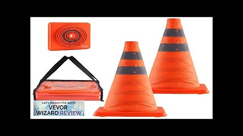 VEVOR Safety Cones 2 Pack 18 inch Collapsible Traffic Cones Construction Cones Review