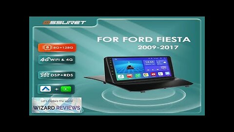 Android 12 Car radio for Ford Fiesta 2009 2010 2011-2017 Multimedia Video Review