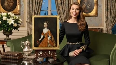 18th Century English Girl with Posy Portrait