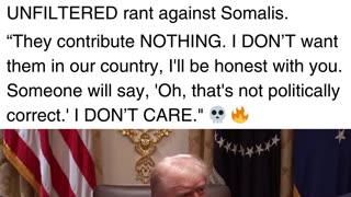 "I DON'T WANT THEM HERE": Trump Obliterates Somali Population, Says He Wants Them Gone