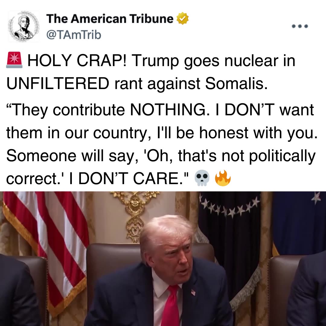 "I DONT WANT THEM HERE": Trump Obliterates Somali Population, Says He Wants Them Gone