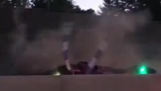 Medical helicopter crashes onto highway in Sacramento, California; several injuries
