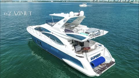 62' Azimut - Yacht Rental in Miami Beach, Florida🛥️🏝️🌊🥳