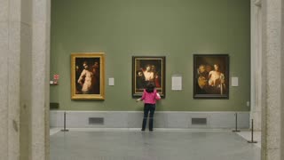 "Ecce Homo," a masterpiece by Caravaggio, is housed at the renowned Prado Museum.