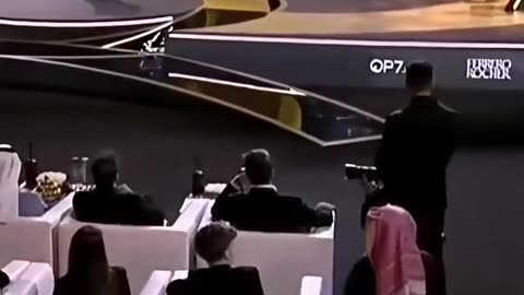 watch Cristiano Ronaldo receive his award with a smile