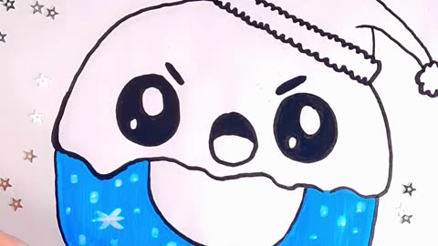 🍩😤✨ Blue & White Outraged Donut • Christmas Mood 🎄❄️