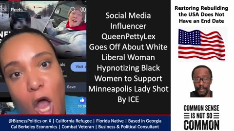 Social Media Influencer QueenPettyLex Goes Off About White Liberal Woman: Minneapolis