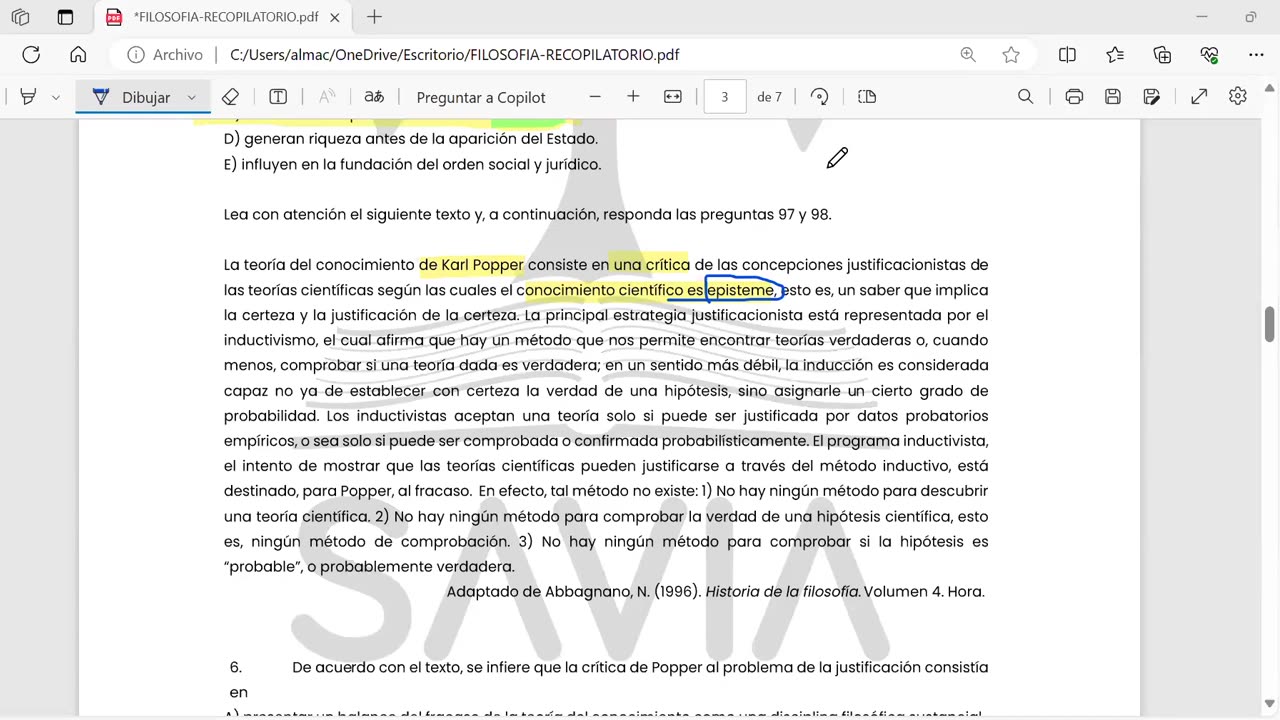 SAVIA REGULAR 2025 | Introductorio | Filosofía