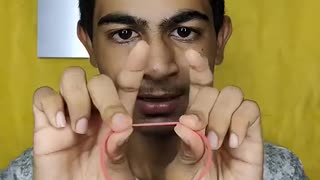 Breaking: Rubber band 😧 viral amazing magic trick 😮🤯 work 💯 #shortsviral #magic