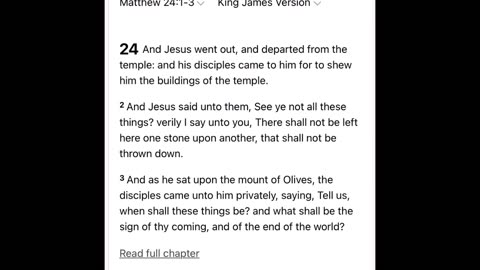 Matthew 24 Bible study