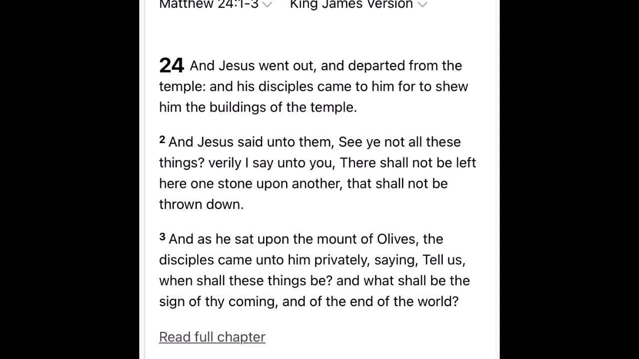 Matthew 24 Bible study