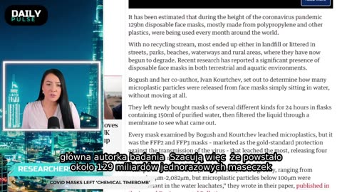 Miliony ton masek na twarz COVID uwalniają toksyczne chemikalia i mikroplastiki do środowiska