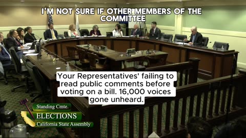 California Legislature Refusing To Hear Public Comment