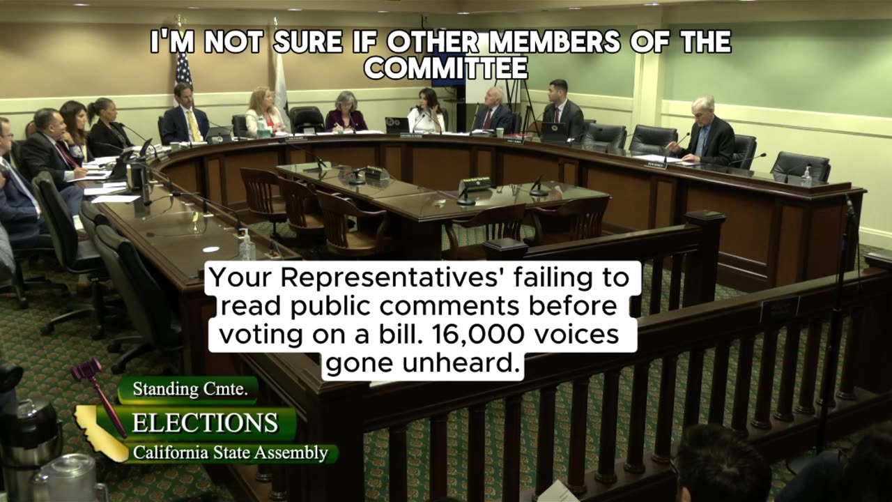 California Legislature Refusing To Hear Public Comment