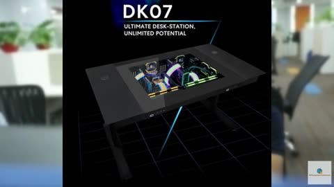 Lian Li DK-07X Motorized Standing Desk - Dual E-ATX Support, Wireless Charging &