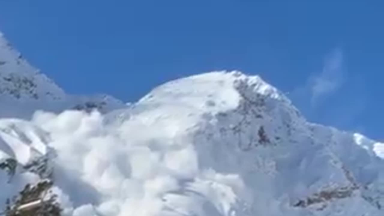 Russia: Avalanche triggered by cannon fire on Mount Elbrus.
