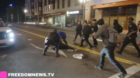 Portland Police Show They're Worthless as Antifa Thugs Beat Black Man to the Ground