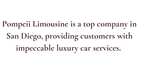 Luxury Car Service San Diego