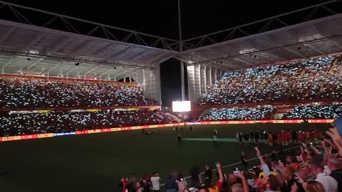 Racing Club de Lens superb atmosphere (light show)