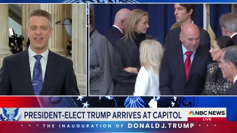 President Elect Trump arrives at Capitol. BREAKING NEWS