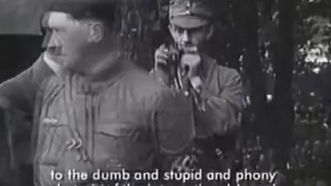 Adolf Hitler "I can only urge the German people never listen to the dumb , stupid and phony rhetoric of the international Jewry”