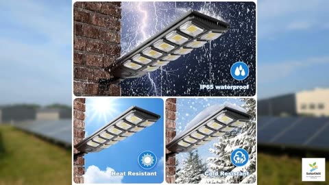 2 Pack Solar Lights Outdoor, 10000LM 504 LEDs Solar Street Lights