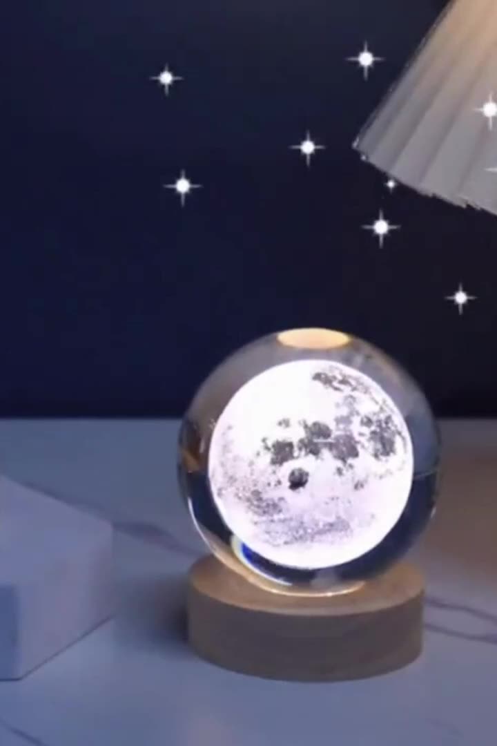Creative Crystal Ball Night Lamp, Desktop Decor