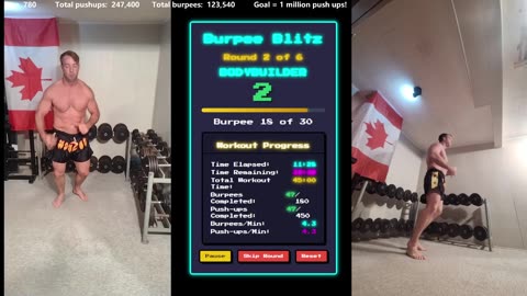 Everyday 450 push ups and 180 Burpees!