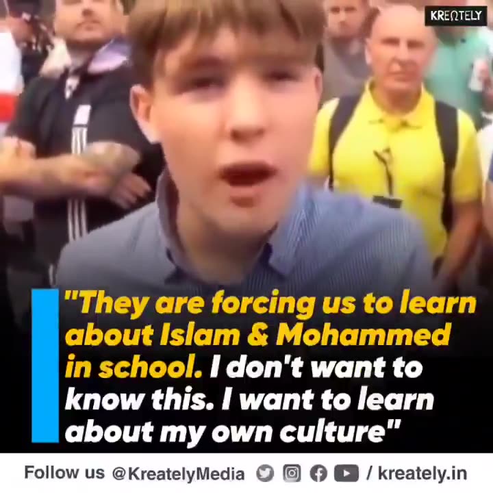 🇬🇧 Listen to this British child: “They’re forcing us to learn about Islam and Mohammed in school...