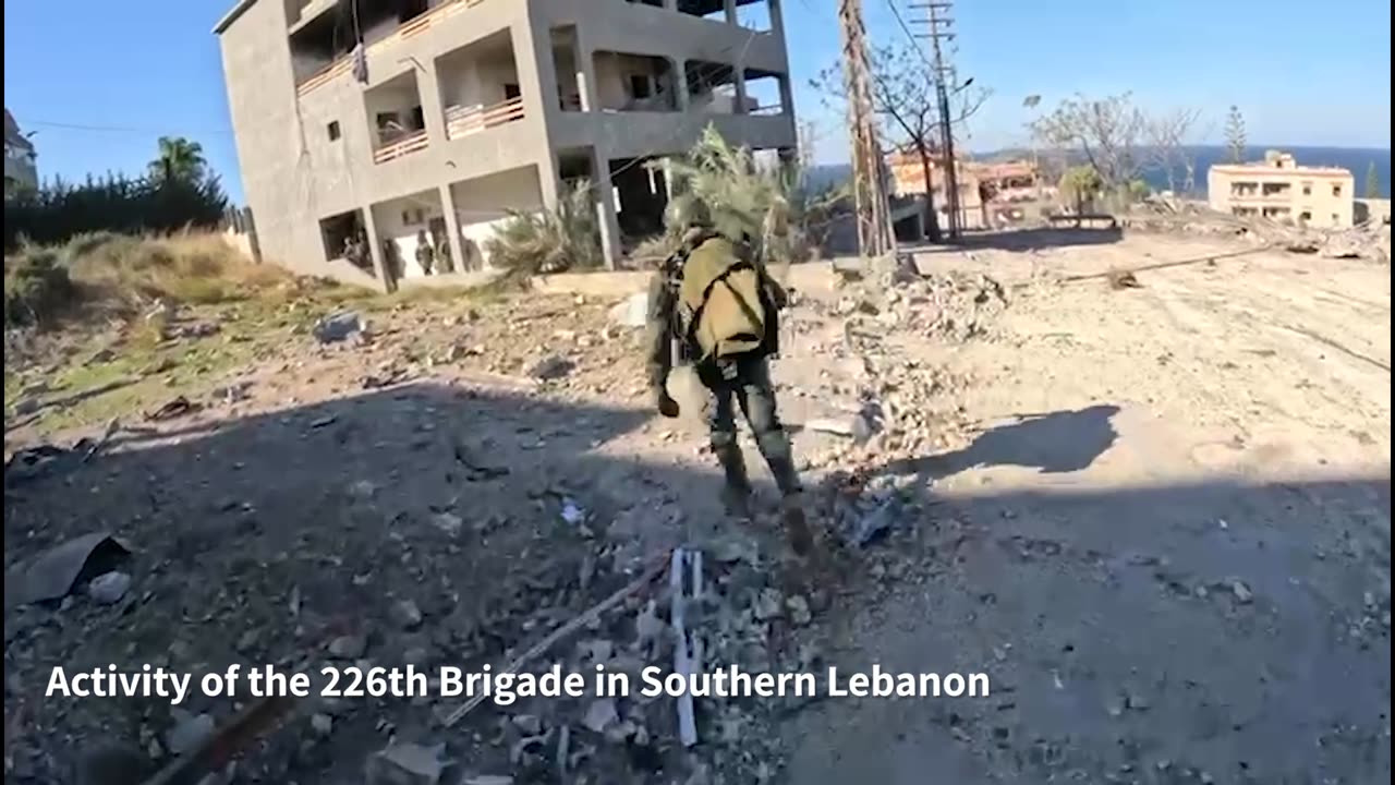 Footage of activities of the troops of the 226th Brigade in western Lebanon: