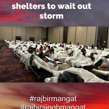 Hotels put guests in makeshift ballroom shelters to wait out storm