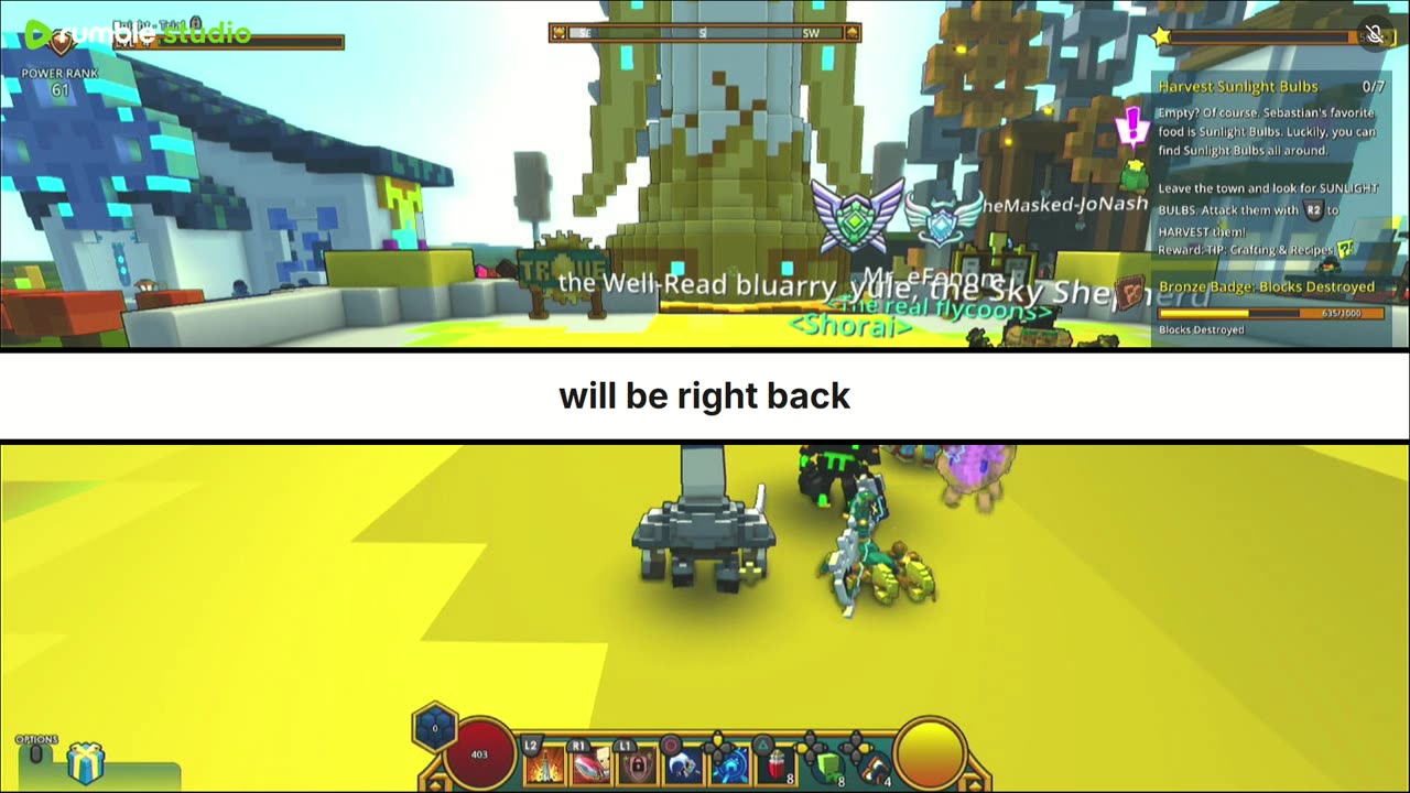 Me in trove again today and maybe i'll go on a adventure or to