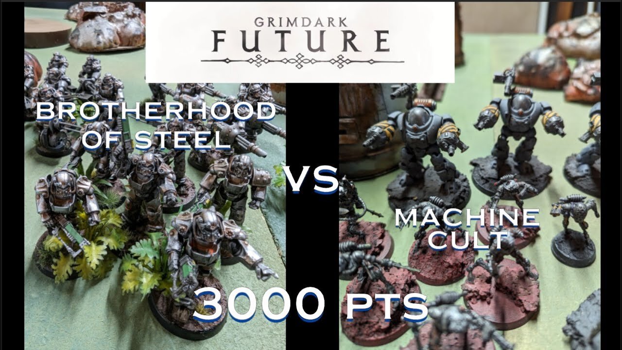 Grimdark Future : Brotherhood of steel VS Machine Cult. 3000 Pts.