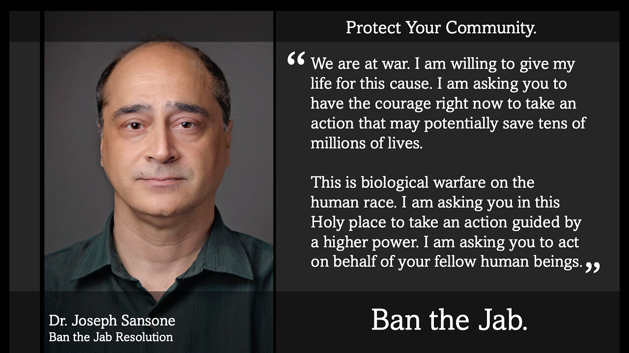 Dr Joseph Sansone lawsuit battle mRNA jabs bioweapon prohibition act