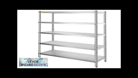 VEVOR Stainless Steel Shelves 47.5x18 Inch 5 Tier Adjustable Shelf Storage Unit Review