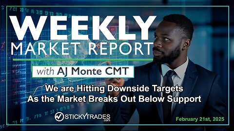 We are hitting downside targets as the market breaks out below support