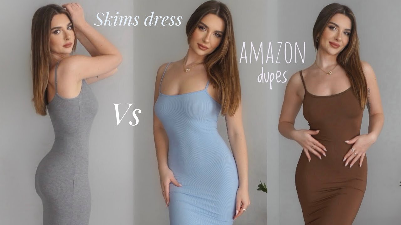 Skims Slip Dress VS Amazon Dupes