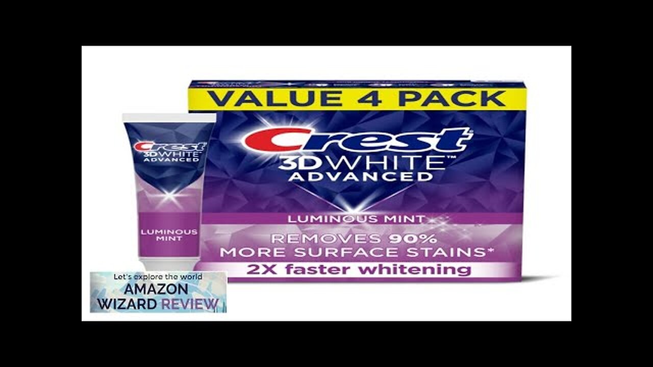 Crest 3D White Toothpaste Advanced Luminous Mint Teeth Whitening Toothpaste 3.7 Oz Review