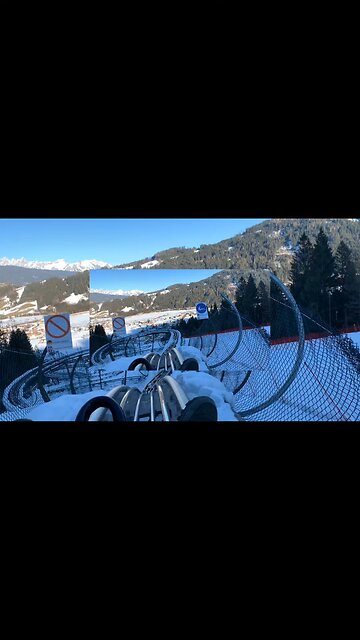 chill on rollercoaster in the mountains