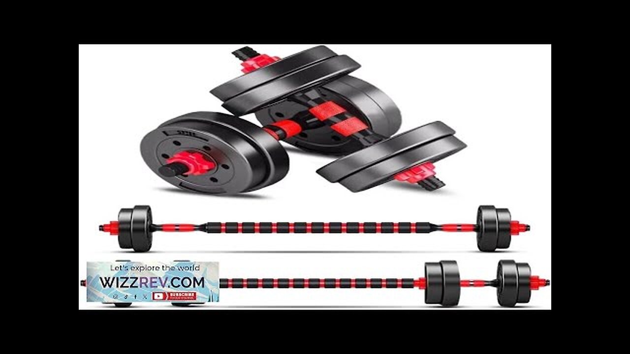 Adjustable-Dumbbells-SetsFree Weights-Dumbbells Set of 2 Convertible To Barbell A Pair Review