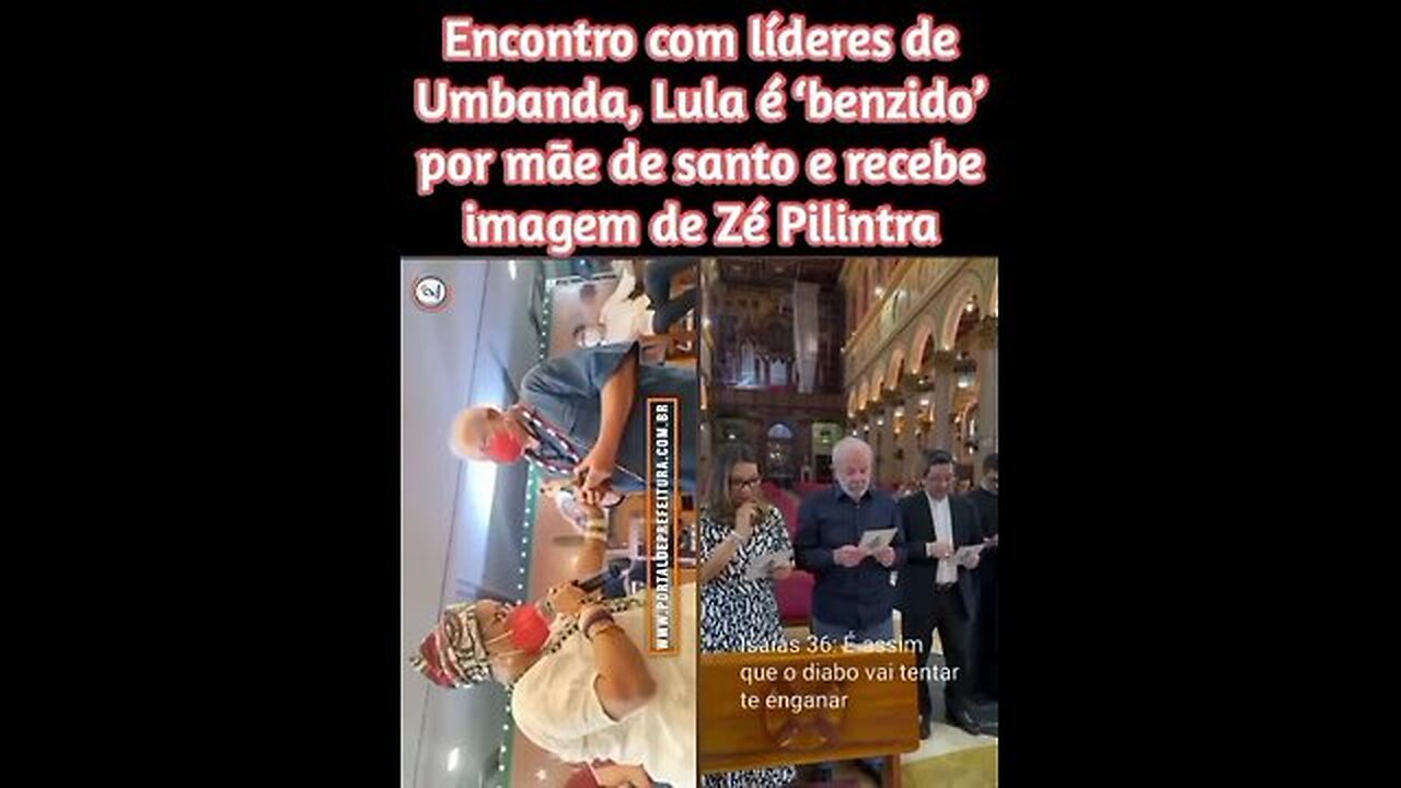 Encontro com líderes de Umbanda, Lula é ‘benzido’ por mãe de santo e recebe imagem de Zé Pilintra