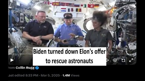 Elon says Biden turned down offer to save astronauts before election