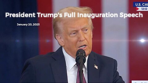 President Trump's Full Inauguration Speech - January 20, 2025