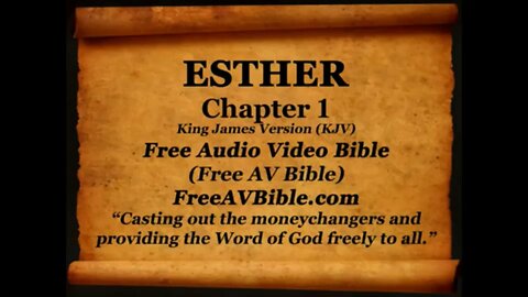 Esther KJV read along audio bible with piano worship music in the background