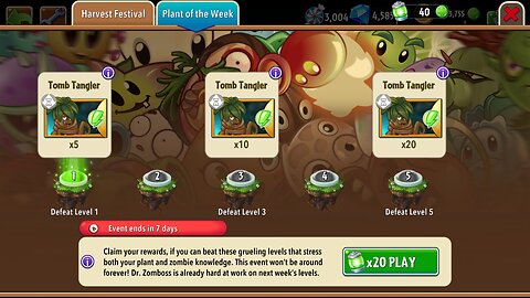 Plants vs Zombies 2 - Plant of the Week - Tomb Tangler - Sept/Oct 2025