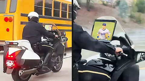 Your Dose Of Internet - Cop Watches TV While Driving