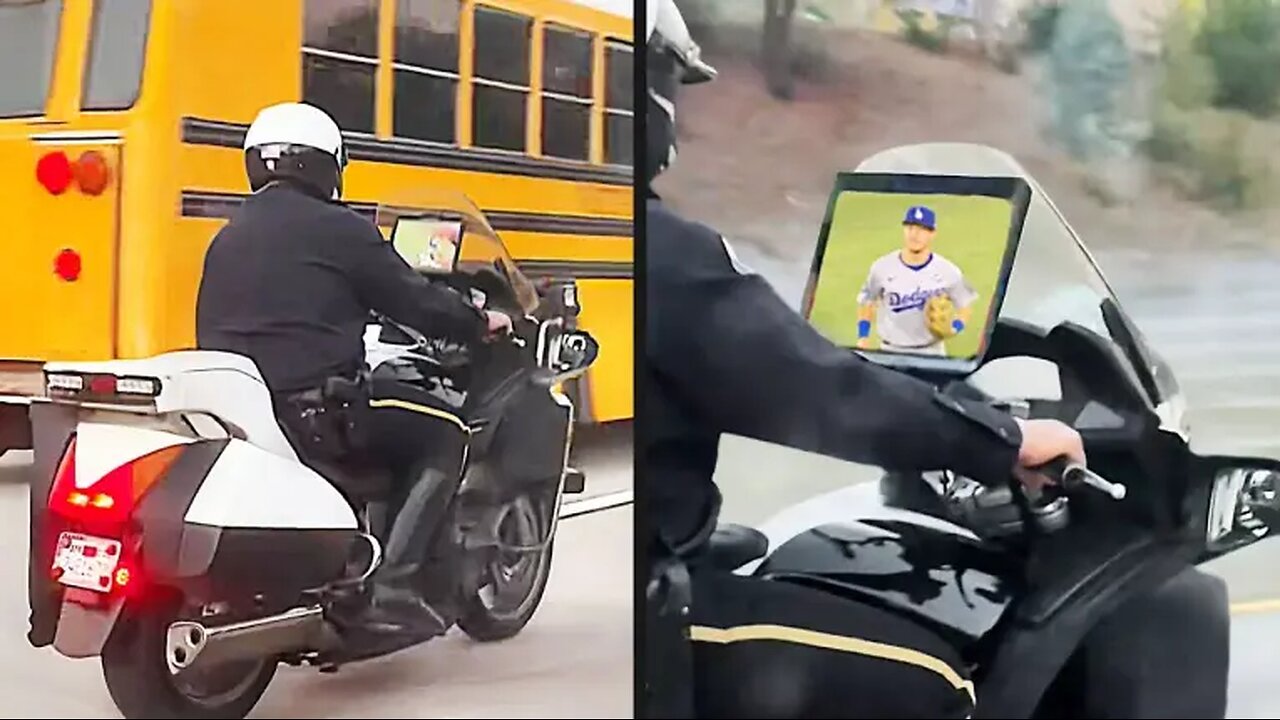Your Dose Of Internet - Cop Watches TV While Driving