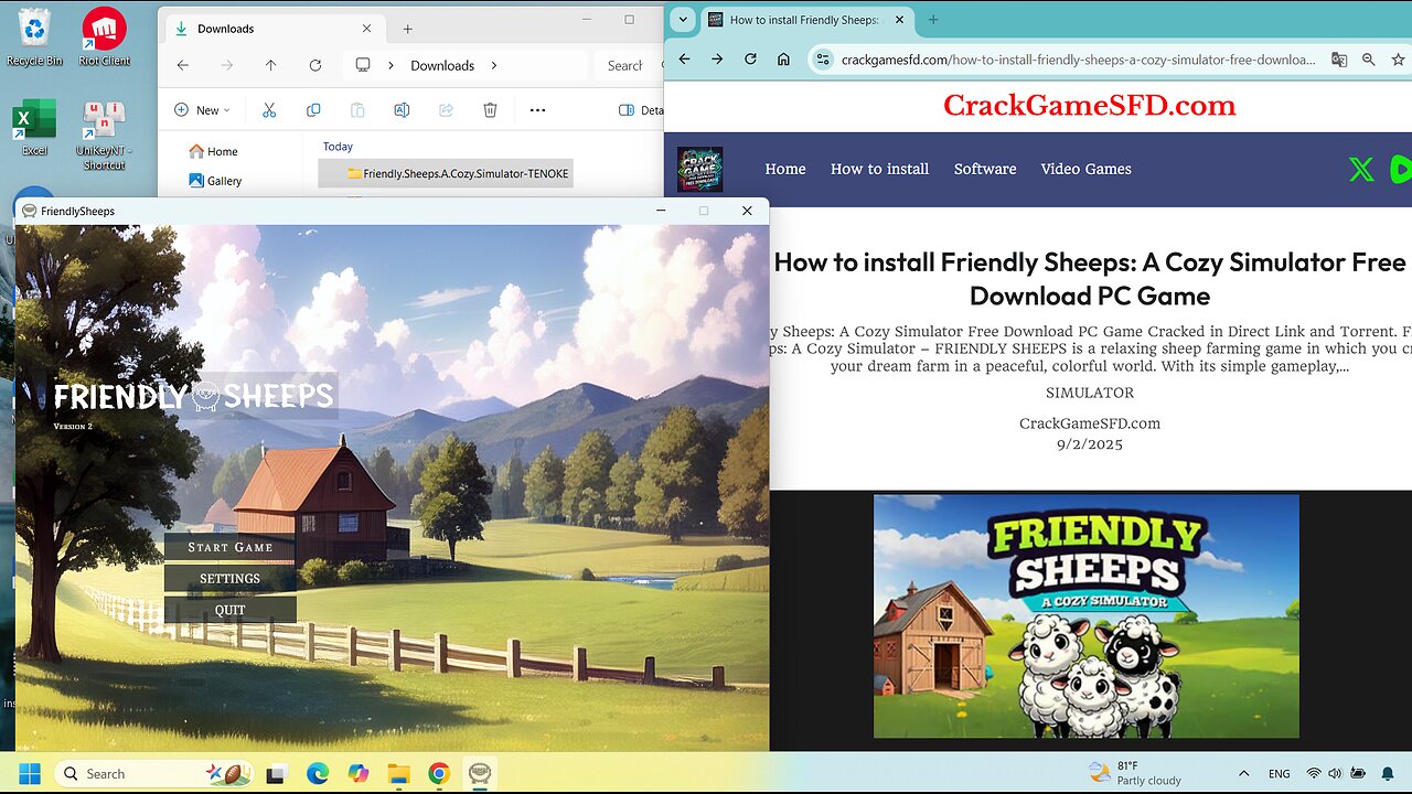 How to install Friendly Sheeps: A Cozy Simulator Free Download PC Game