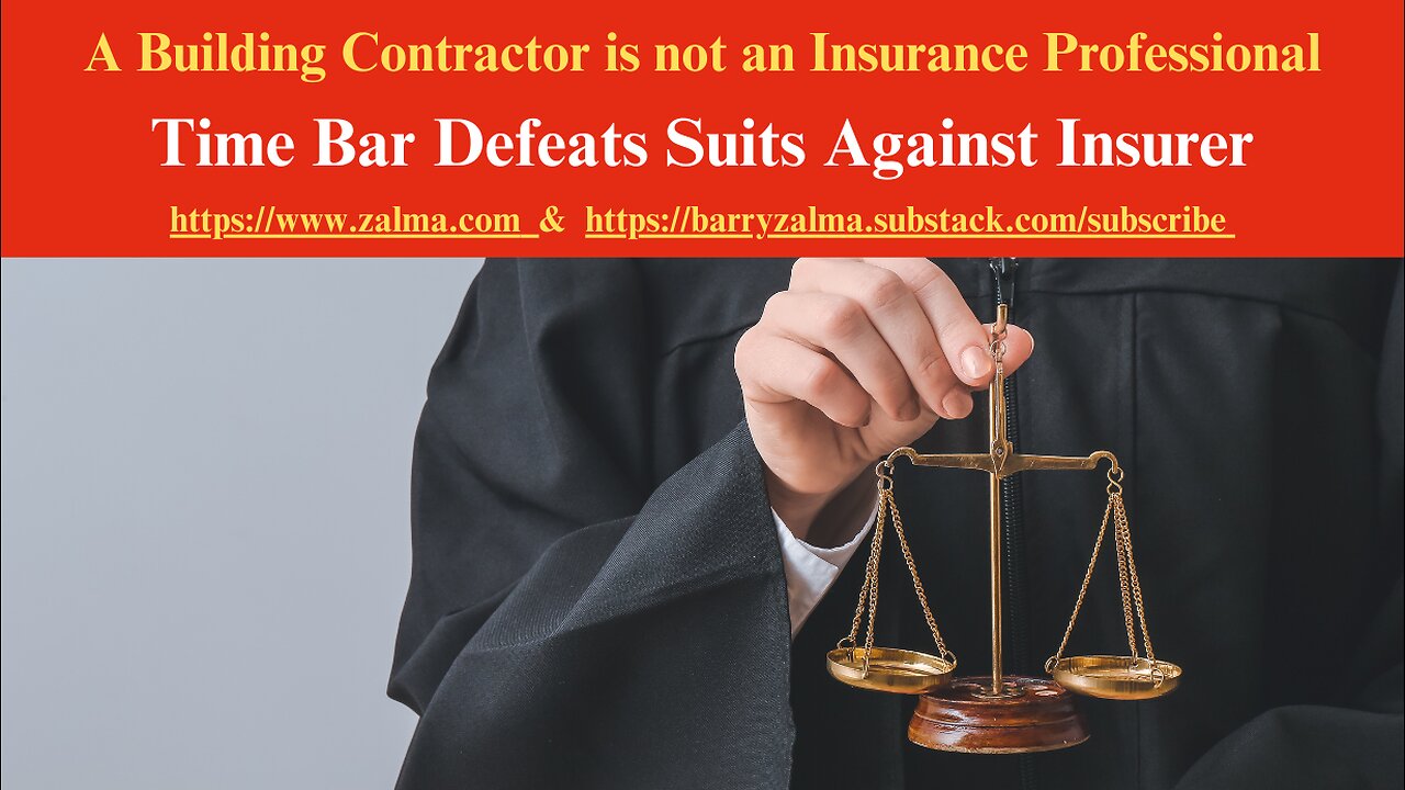 A Building Contractor is not an Insurance Professional